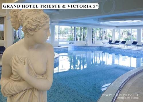 Sanatorija Grand Hotel Trieste & Victoria 5*, Abano Terme. Baseinai ir Spa poilsis