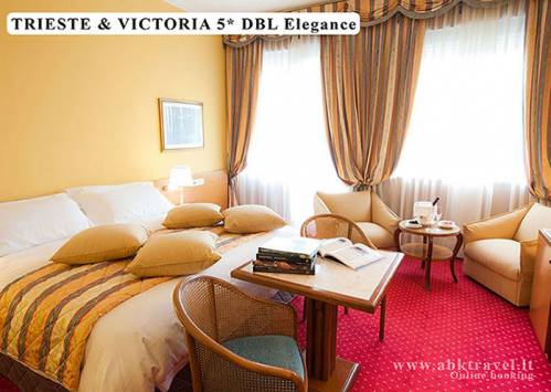 Viešbutis Grand Hotel Trieste & Victoria 5*, Abano Terme. Apgyvendinimas. Dvivietis kambarys