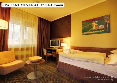 Kupele Dudince SPA viešbutis Mineral 3*. Apgyvendinimas vienviečiame kambaryje