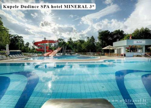 Kupele Dudince SPA viešbutis Mineral 3*. Vandens pramogų parkas