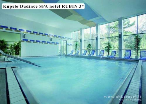 Kupele Dudince SPA viešbutis Rubin 3*. Vidaus baseinas ir pirčių zona