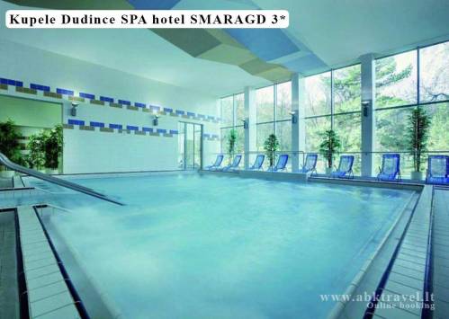 Kupele Dudince SPA viešbutis Smaragd 3*. Vidaus baseinas ir pirčių zona