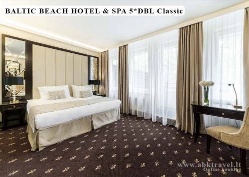 Baltic Beach Hotel & SPA 5*, Jūrmala. Apgyvendinimas dviviečiame kambaryje (Classic)