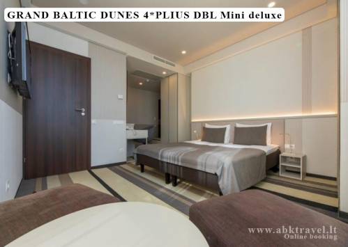 Viešbutis Grand Baltic Dunes 4* PLIUS, Palanga. Apgyvendinimas mini liukso numeryje