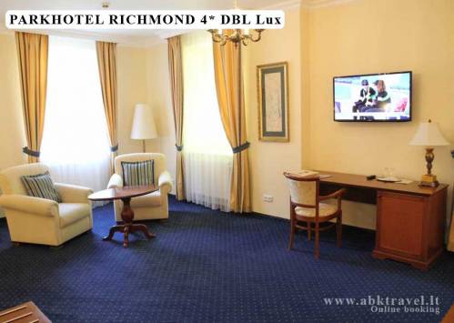 Parkhotel Richmond 4*. Apgyvendinimas. Dvivietis kambarys Lux