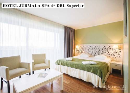 SPA viešbutis Hotel Jūrmala SPA 4*, Jūrmala. Apgyvendinimas dviviečiame geresniajame kambaryje